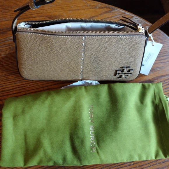 Tory Burch Tan Leather Wristlet